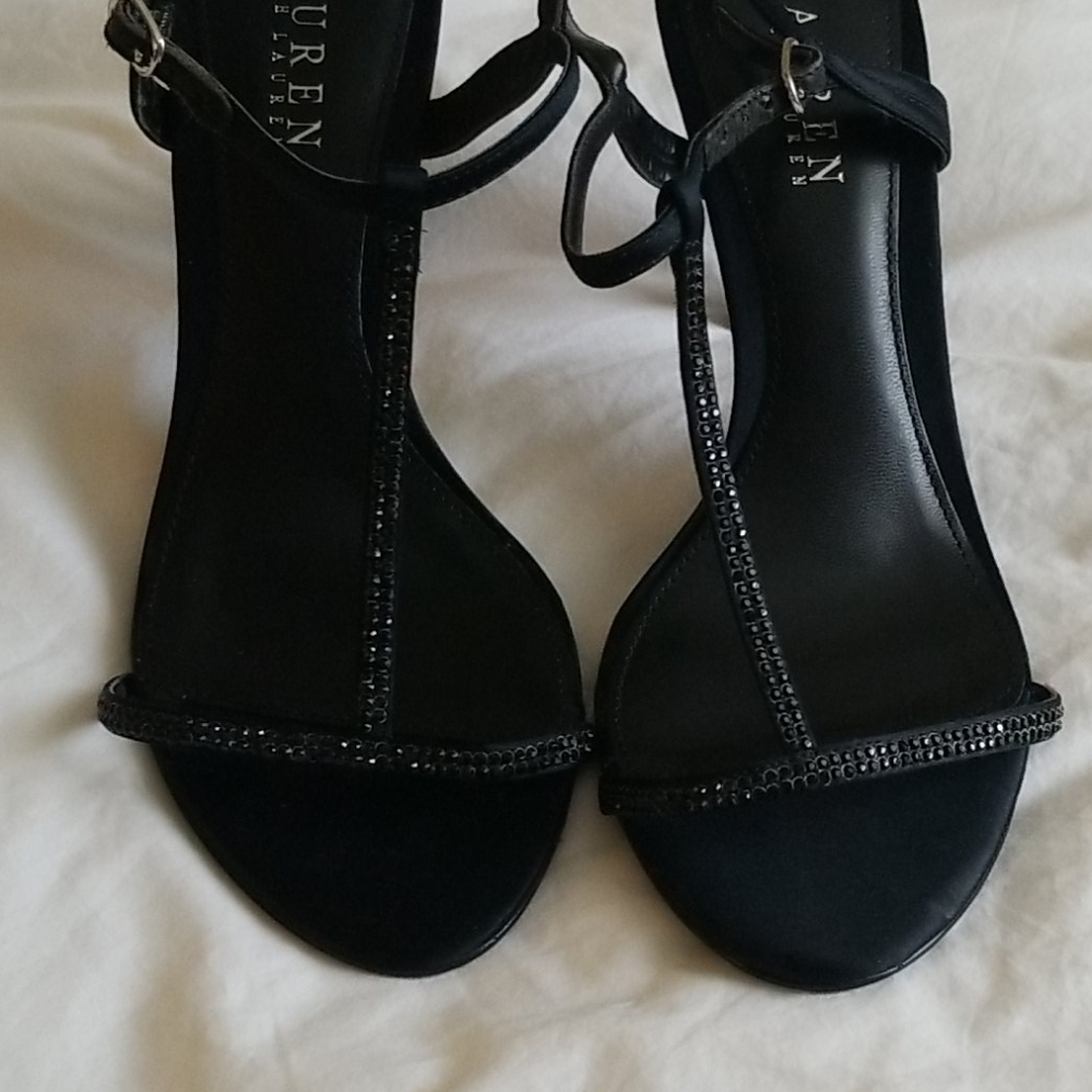 Brand New Ralph Lauren black strapped heels. - Picture 2 of 5